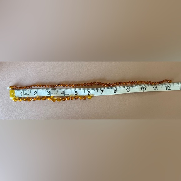 Baltic Amber Baby Necklace & Bracelet Set – Cognac Baroque Beads – Unisex - Picture 2 of 3